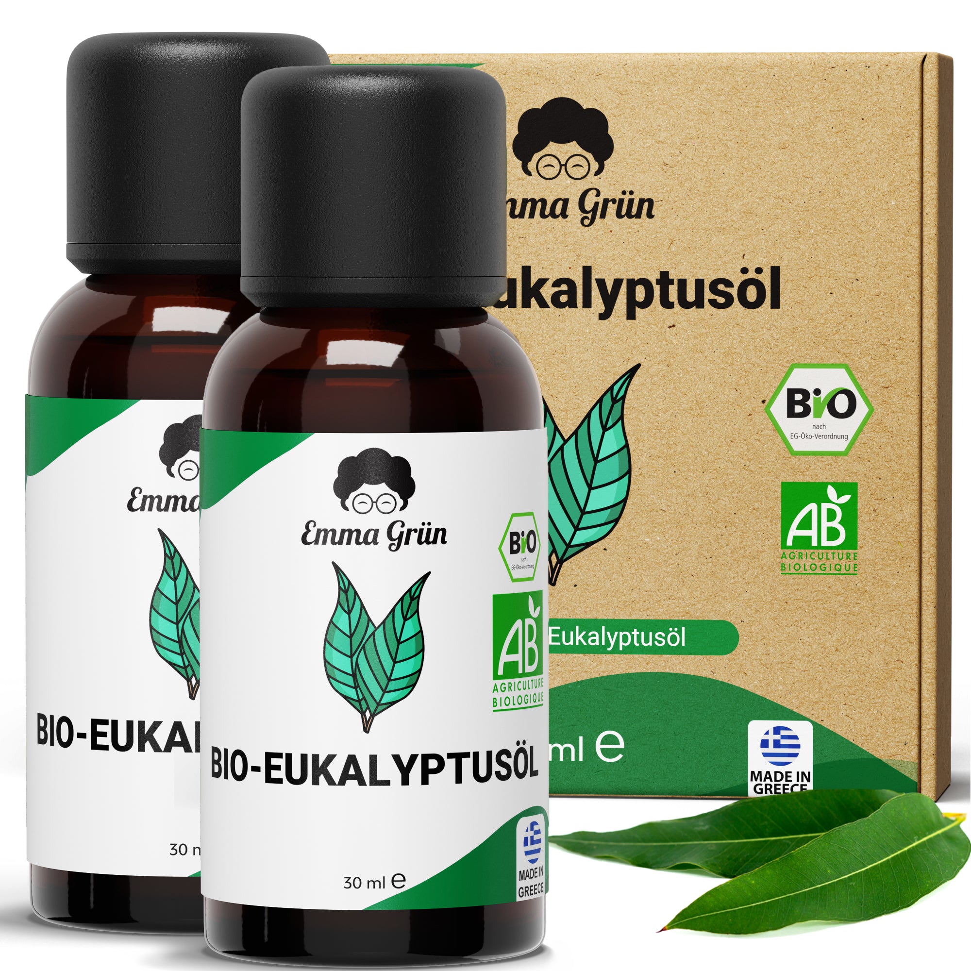 Huile d'eucalyptus bio 30 ml, huile essentielle, naturelle &amp; fortement dosée, qualité bio 
