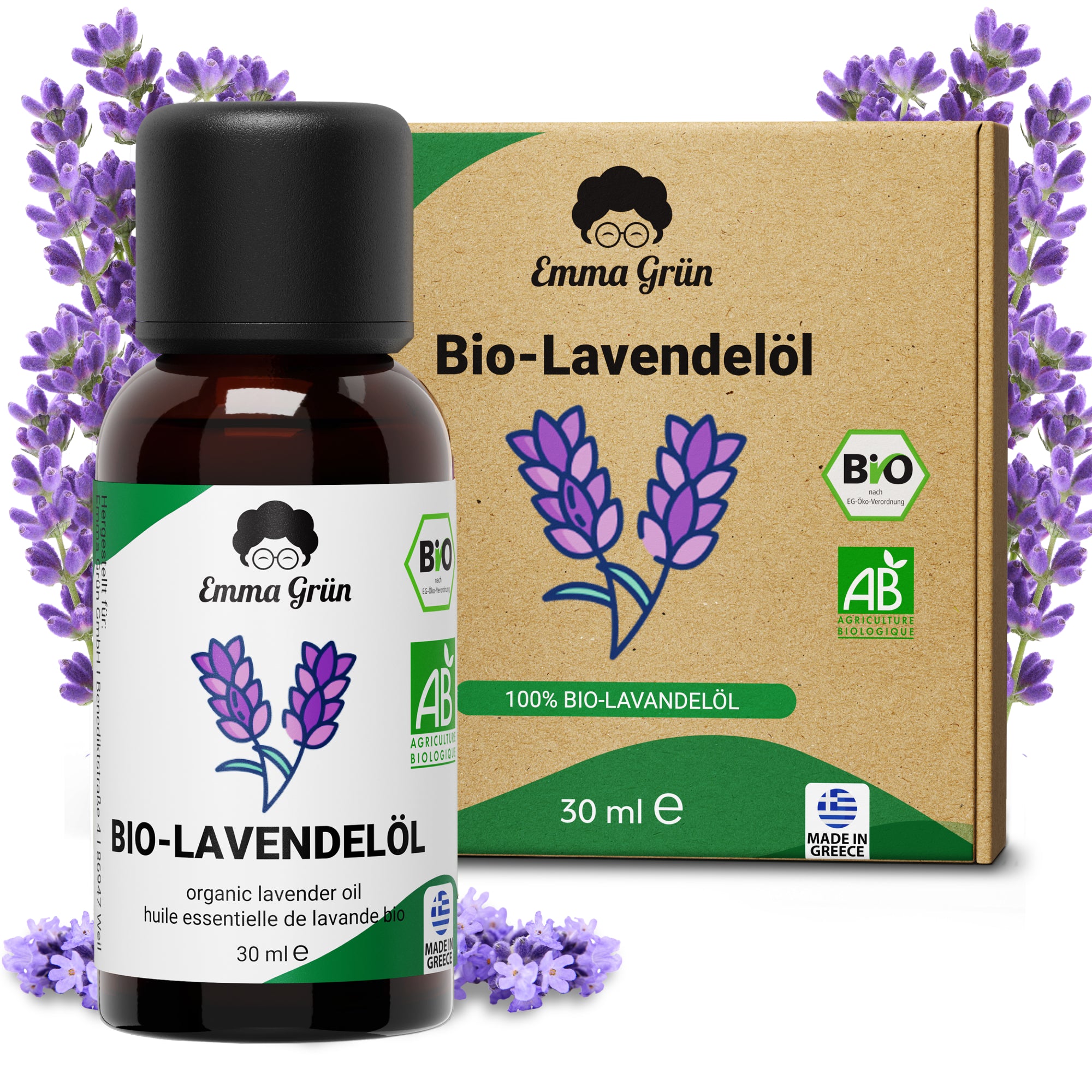 Bio Lavendelöl 30 ml, ätherisches Öl naturrein & hochdosiert, Bio-Qualität