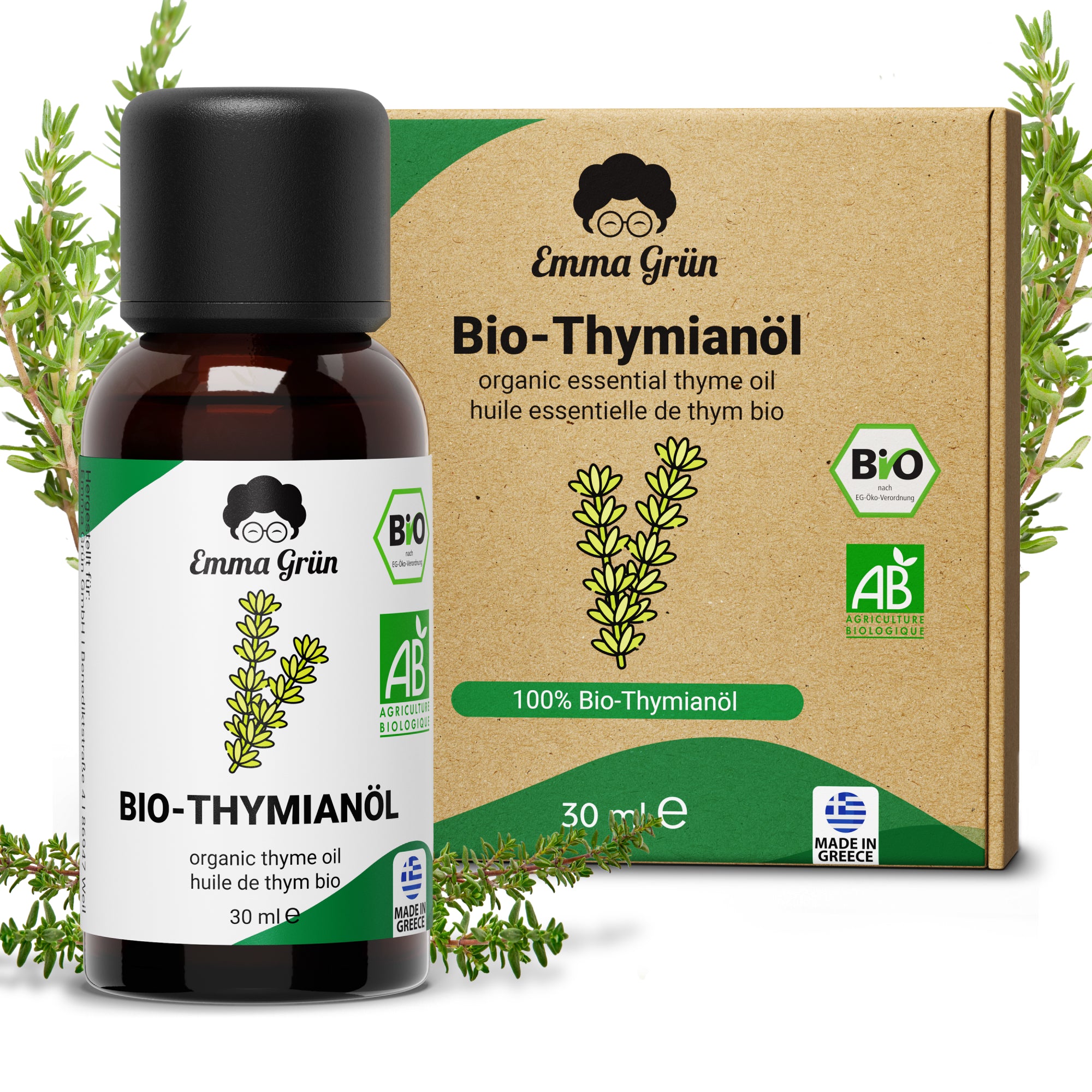 Organic thyme oil 30 ml, essential oil, pure &amp; high dosage, organic quality