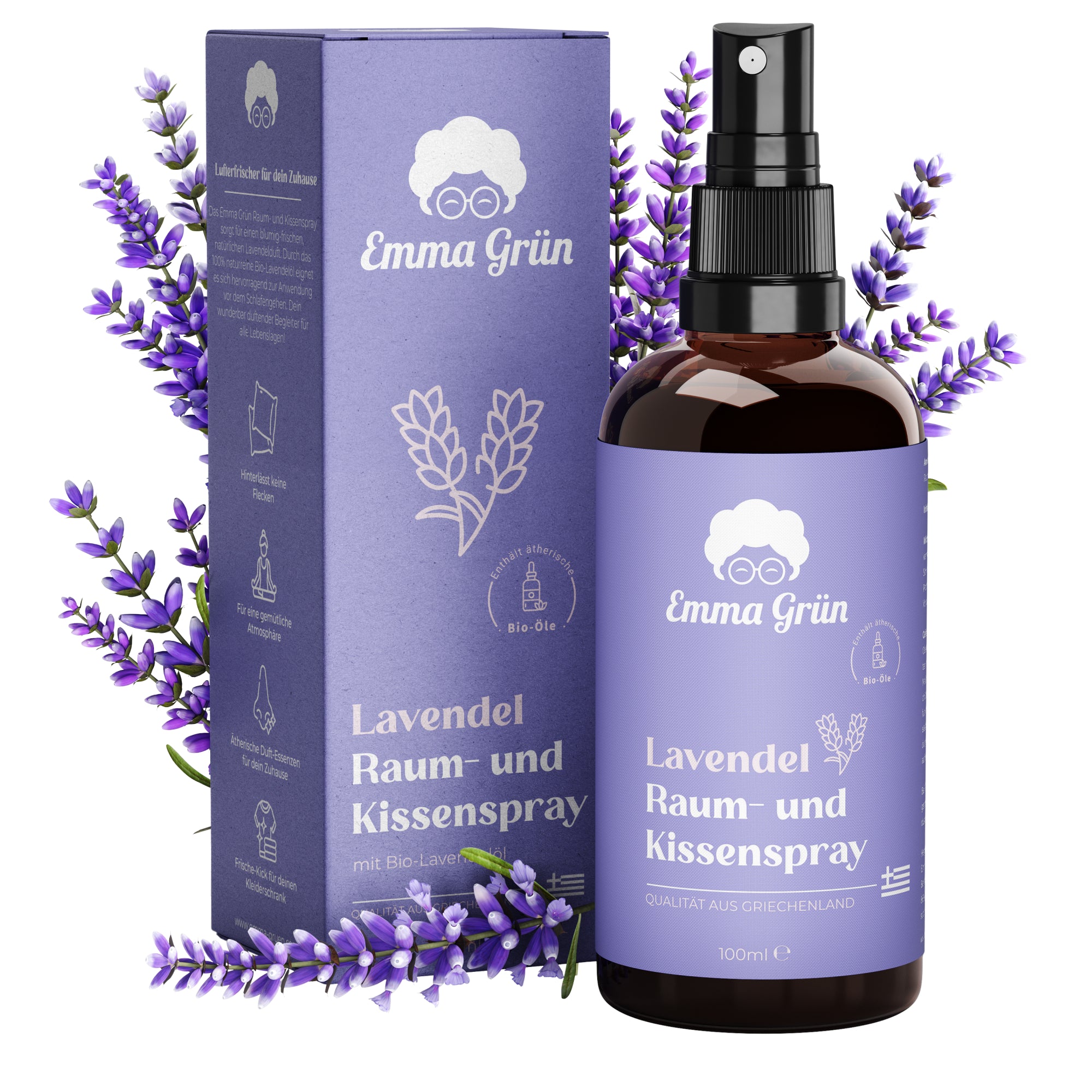 Lavender room &amp; pillow spray 100 ml, natural fragrance with organic lavender oil