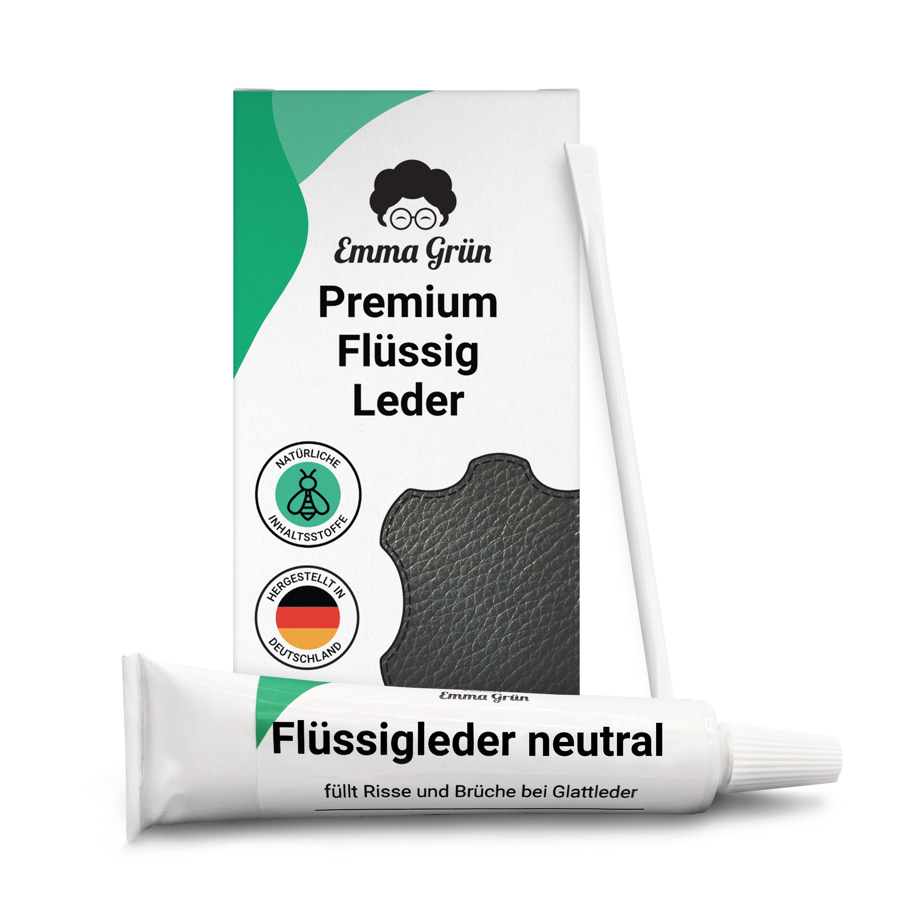 Liquid leather repair set neutral 7 ml, against small cracks, incl. spatula